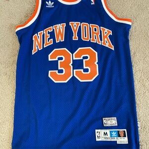 Adidas New York Blue and Orange Basketball Jersey
